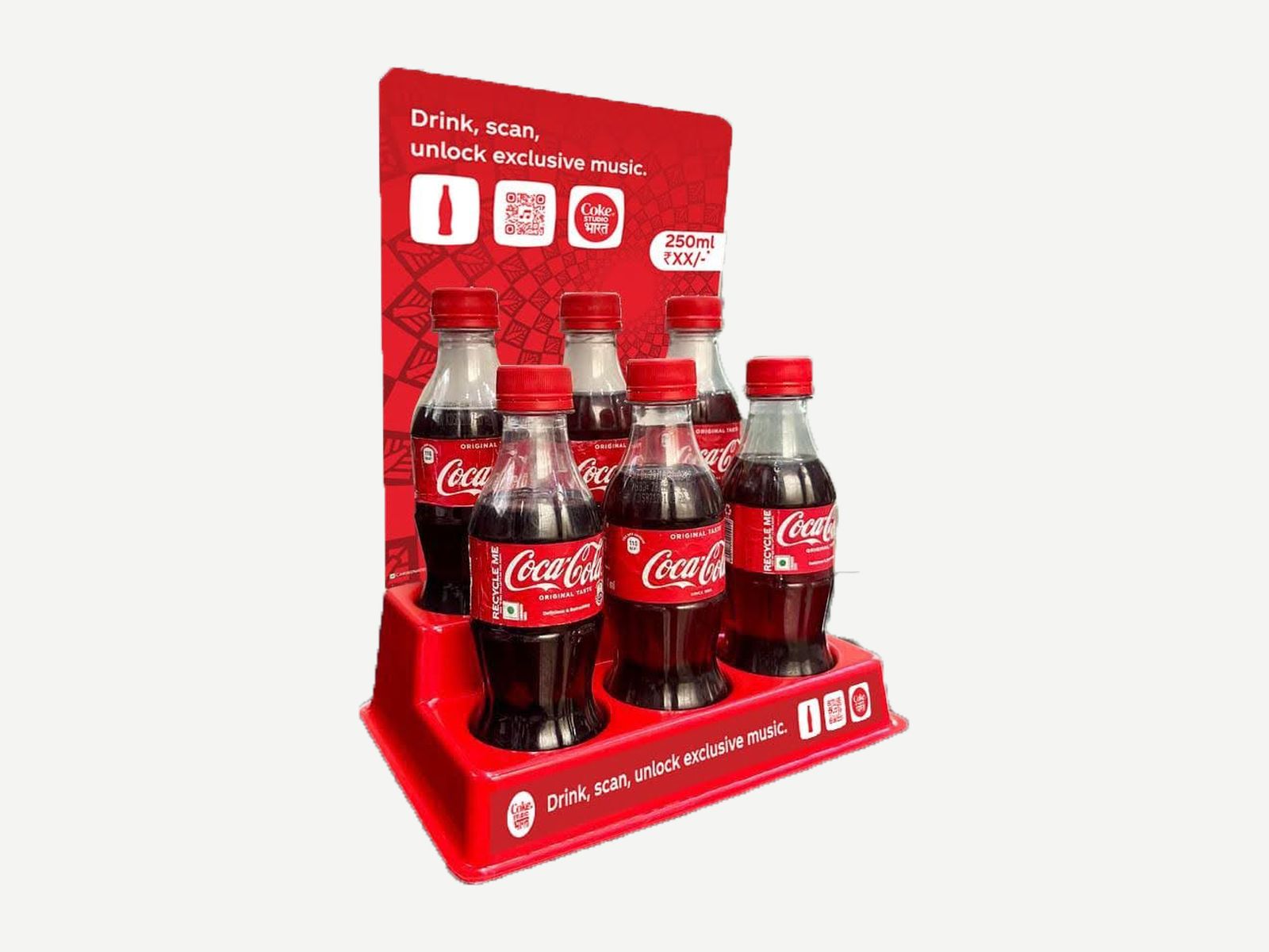 Coca-Cola music table-top. Table-top displays.