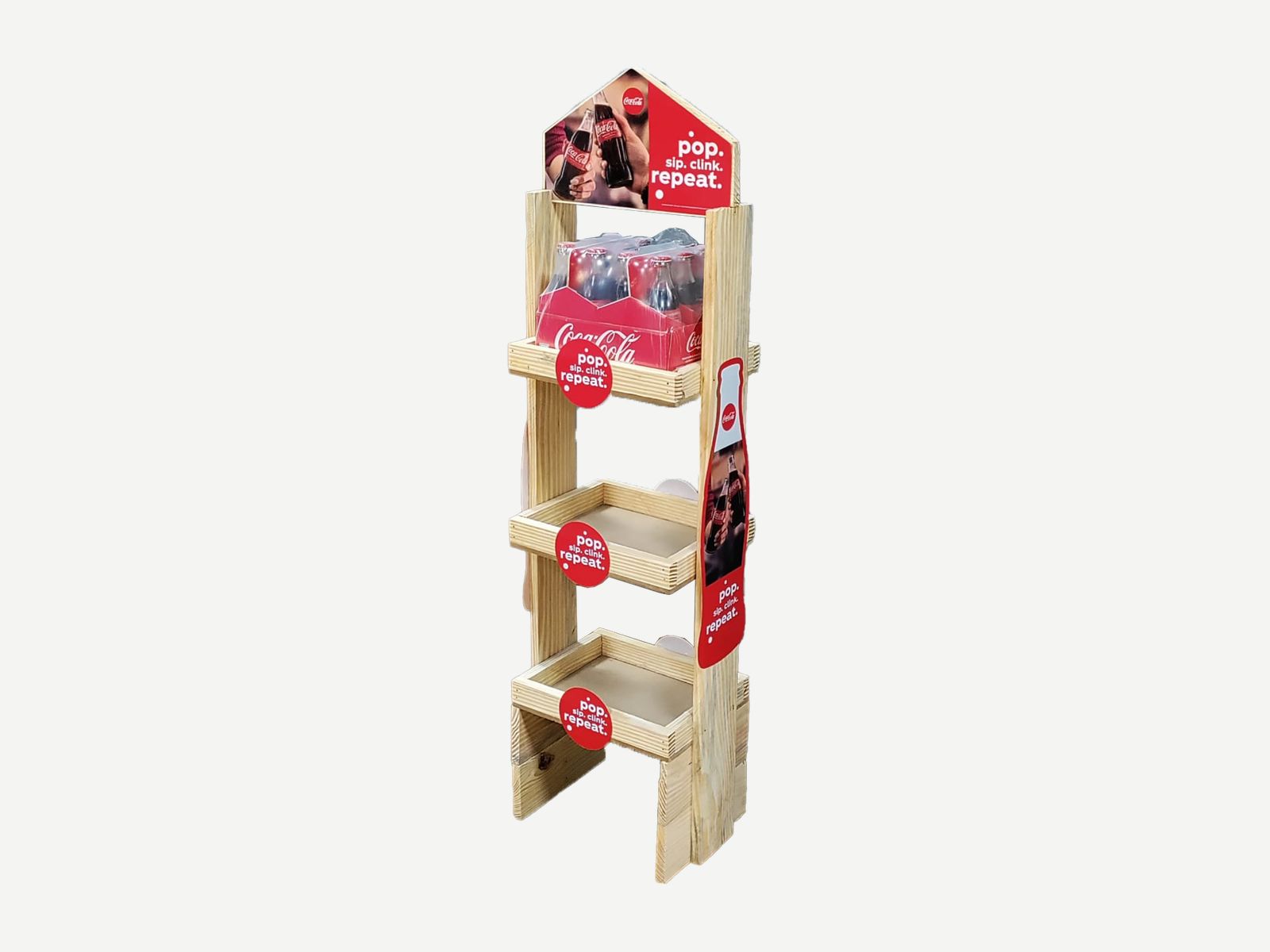 Coca-Cola wooden rack. Floor racks.