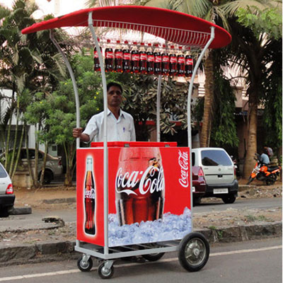 cocacola trolley fabricated by mediatech international